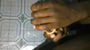 BIG BOOTY SHEMALE ANAL FUCK WITH A RIPE BANANA